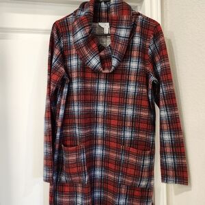 Red and Black Plaid Shirt M